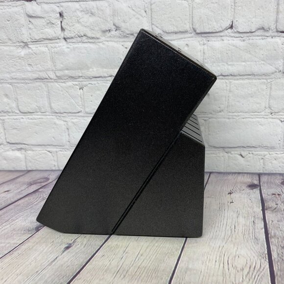 Henckels Black Wood Knife Block Only Cutlery Storage 12 Slots 7.5" H 4.5" W - Picture 4 of 9